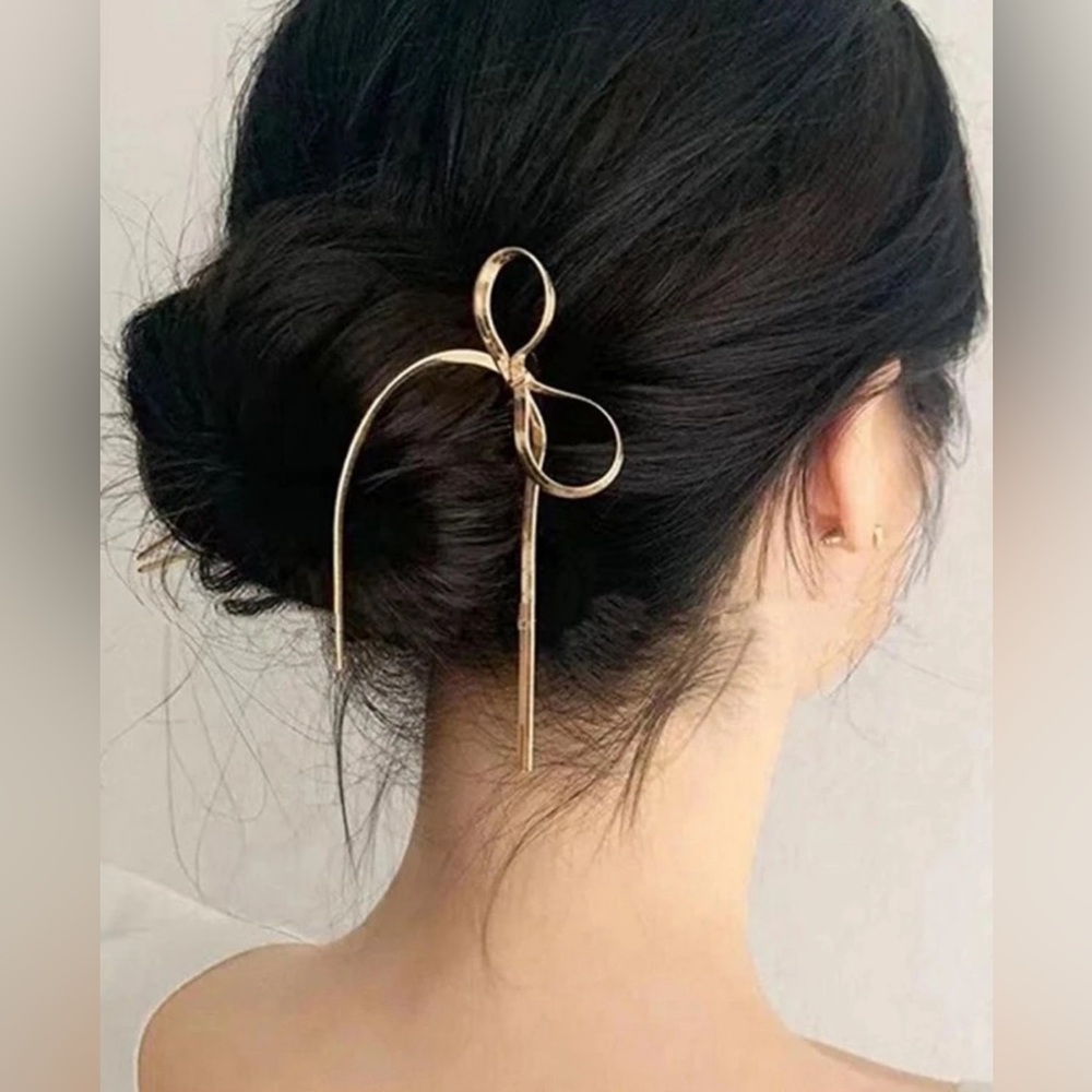 Boho bow hair pin #1428 - Picture 1 of 4